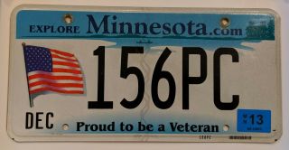 Minnesota License Plate Military Veteran