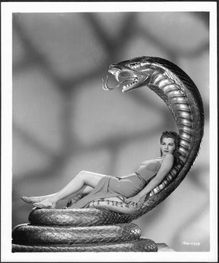 Stunning 1944 Exotic Beauty Maria Montez On Snake Throne Cobra Woman Photograph