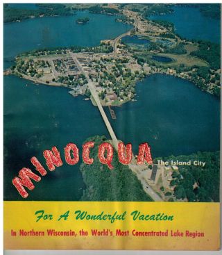 1960s Minocqua Wisconsin Travel / Tourist Booklet
