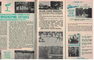 1960s Minocqua Wisconsin Travel / Tourist Booklet 2