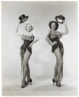 Marilyn Monroe,  Jane Russell Gentlemen Prefer Blondes Lost Scene 1953 Photograph