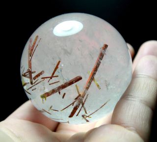 58mm Natural Clear Green Tourmaline Quartz Sphere Ball Crystal Specimen