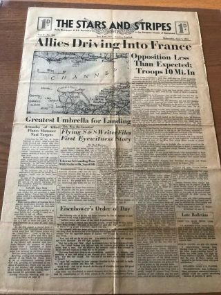75th Anniversary Of D - Day,  World War Two Newspaper