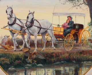 MORT KUNSTLER American Western Horses & Carraige Romantic Illustration Painting 4