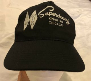 Superdawg Drive - In Chicago Illinois Cap Hat Black Snapback Hotdogs Rare