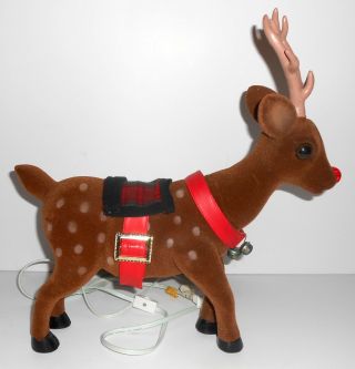 Telco Animated Reindeer Rudolph Lighted Motionettes Christmas 17 Inches
