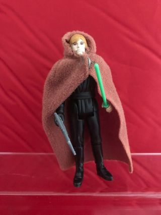 Vintage Star Wars Luke Jedi Knight With Snap Cape And Weapons