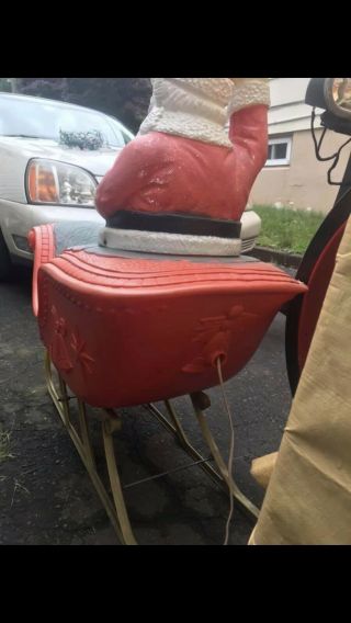 Poloron Sleigh And 9 Reindeer Blow Mold 4