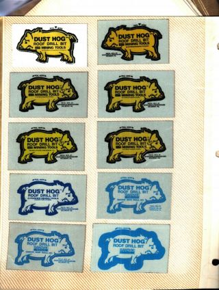 Set Of 10 Regular Size Dust Hog Coal Mining Stickers 100