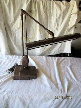 Classic Dazor Floating Fixture/drafting Desk Lamp Model P - 2324 With Bulbs