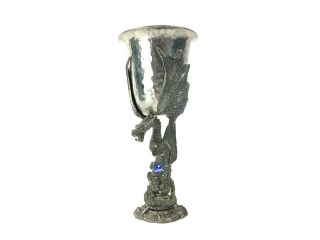 Vintage Dragon Fantasy Pewter Chalice Goblet Cup By Fellowship Foundry