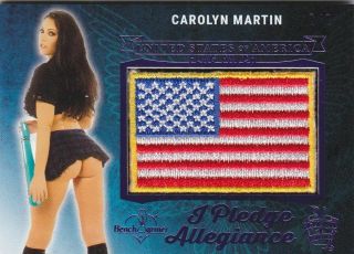 2019 Benchwarmer 25 Years Carolyn Martin Pledge Allegiance Flag Patch Card /2