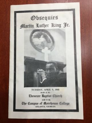 Obsequies - Martin Luther King Jr Funeral Program April 9,  1968