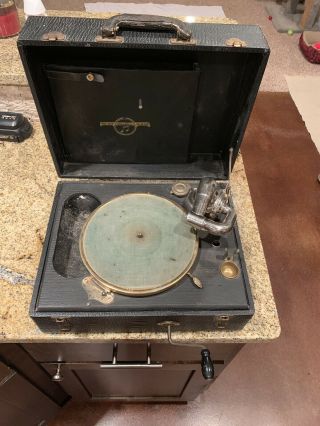 Viva Tonal Columbia Grafonola Portable Phonograph Hand Crank Record Player