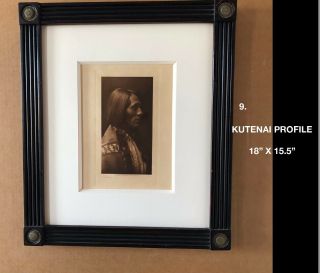 Edward S.  Curtis Photogravure No.  9 Kutenai Profile 18 " X 15.  5 "