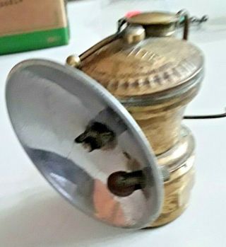 Vintage Auto Lite Carbide Mining Light Miner Lantern Universal Lamp Co Chicago 2