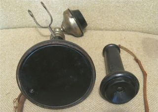 Antique STROMBERG - CARLSON CANDLESTICK TELEPHONE w/12 - SIDED EARPIECE CAP 5