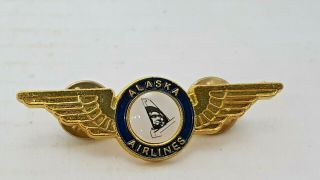 Alaska Airlines Blue Logo Winged Pin