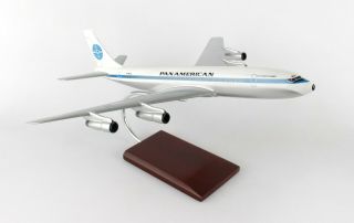 Pan American Am Boeing 707 - 320 Desk Display Jet Model 1/100 Aircraft ES Airplane 5