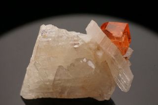 AESTHETIC Spessartine Garnet Crystal on Albite CONSELHEIRO PENA,  BRAZIL 11