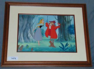 Disney Hand Painted Cel Sleeping Beauty Le 100/500 Signed By Marc Davis