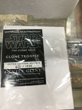 Gentle Giant Star Wars: The Clone Wars: White Clone Trooper Maquette 471 / 1350 4