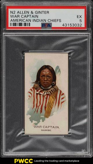 1888 N2 Allen & Ginter American Indian Chiefs War Captain Psa 5 Ex (pwcc)