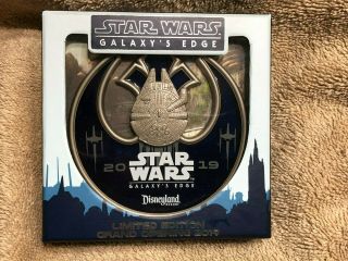 Limited Edition Disneyland Star Wars Galaxy’s Edge Grand Opening Media pin 2019 2