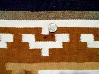 NAVAHO NAVAJO Rug/Weaving.  Tightly Woven Two Grey Hills Area.  ExCond 10