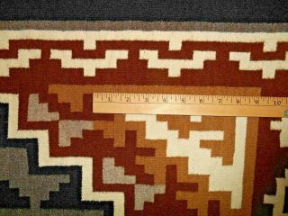 NAVAHO NAVAJO Rug/Weaving.  Tightly Woven Two Grey Hills Area.  ExCond 7