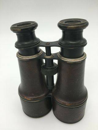 Antique Lemaire Fabt Paris Binoculars Brass 6.  5 " Civil War Era Military Field