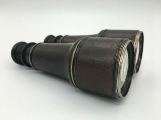 Antique Lemaire Fabt Paris Binoculars Brass 6.  5 