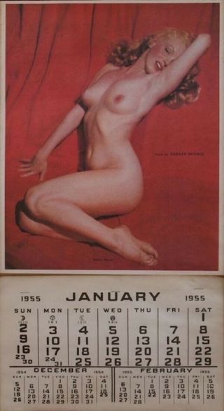 Marilyn Monroe 1955 Pinup Calendar Golden Dreams 12x22 " Sellers Claiming Vintage