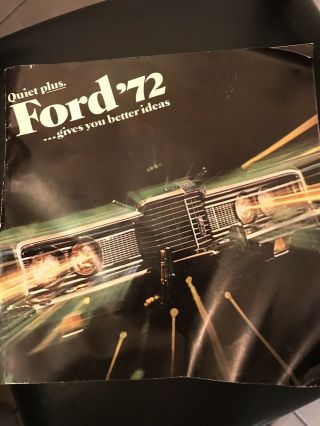 1972 Ford Sales Brochure For Ltd,  Galaxie 500,  Custom 500,  & Full - Size Wagons