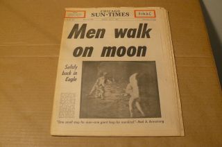 Men Walk On Moon,  Chicago Sun Times 7/21/1969