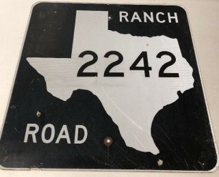 Authentic Retired Texas “ranch” Road 2242 Highway Sign Mason County