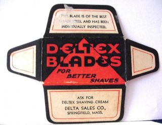 Vintage Rare Deltex De Safety Razor Blade
