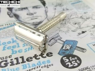 1963 I4 Gillette Flare Tip Speed Vintage Double Edge Razor