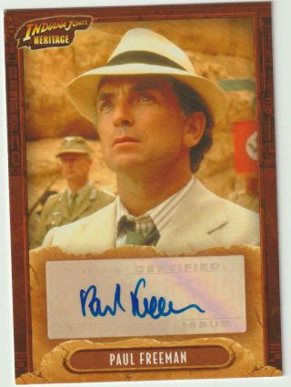 Indiana Jones Heritage 2008 Autograph Auto Card Paul Freeman Signed Belloq