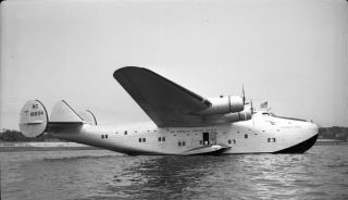 Pan Am,  Boeing 314 Clipper,  Nc18604,  Circa 1940,  Large Size Negative
