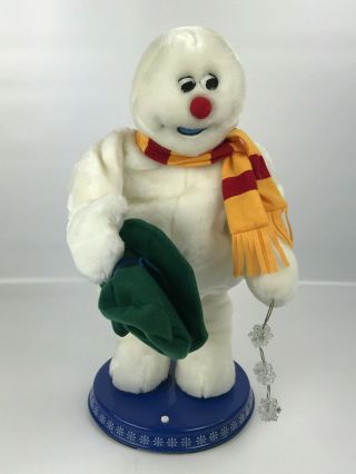 Gemmy 20 " Spinning Snowflake Frosty Snowman Sings Dances Animated Worknig