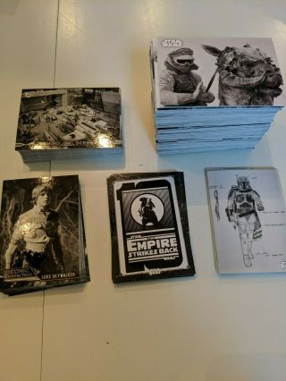 2019 Topps Star Wars Esb - Black And White Complete Master Set - 230 Cards