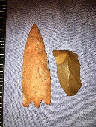 Indian Artifact Florida Spear Point Tool Artifact