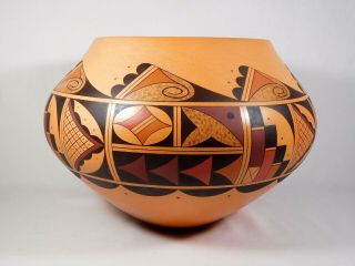Very Large Hopi Indian Pottery Jar By Award Winning Stetson Setalla " Pop - Out "