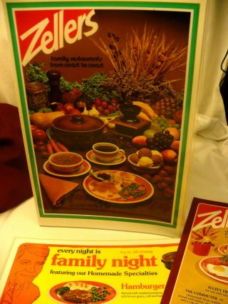 Zellers Family Restaurant Menu Breakfast Kids Tri - Fold Map Location Brochure
