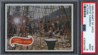 1969 Topps Planet Of The Apes 44 Lights Camera Psa 9 Pop 7 Last Card In Set