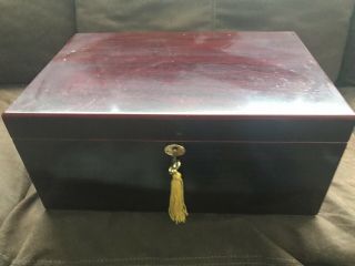 Cherry Cigar Humidor And Contents