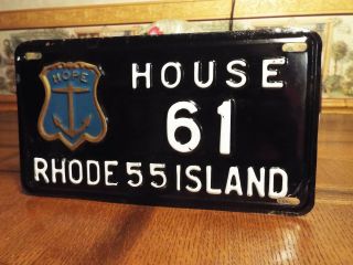 1955 Rhode Island House Of Representative License Plate 61