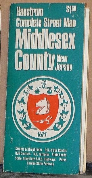 1972 Hagstrom Street Map Of Middlesex County,  Jersey