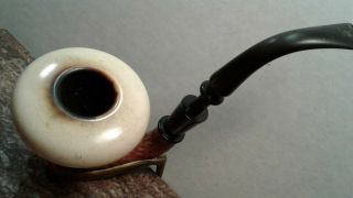 Calabash Rough Cut Gourd Meerschaum Bowl Sherlock Holmes Pipe 3